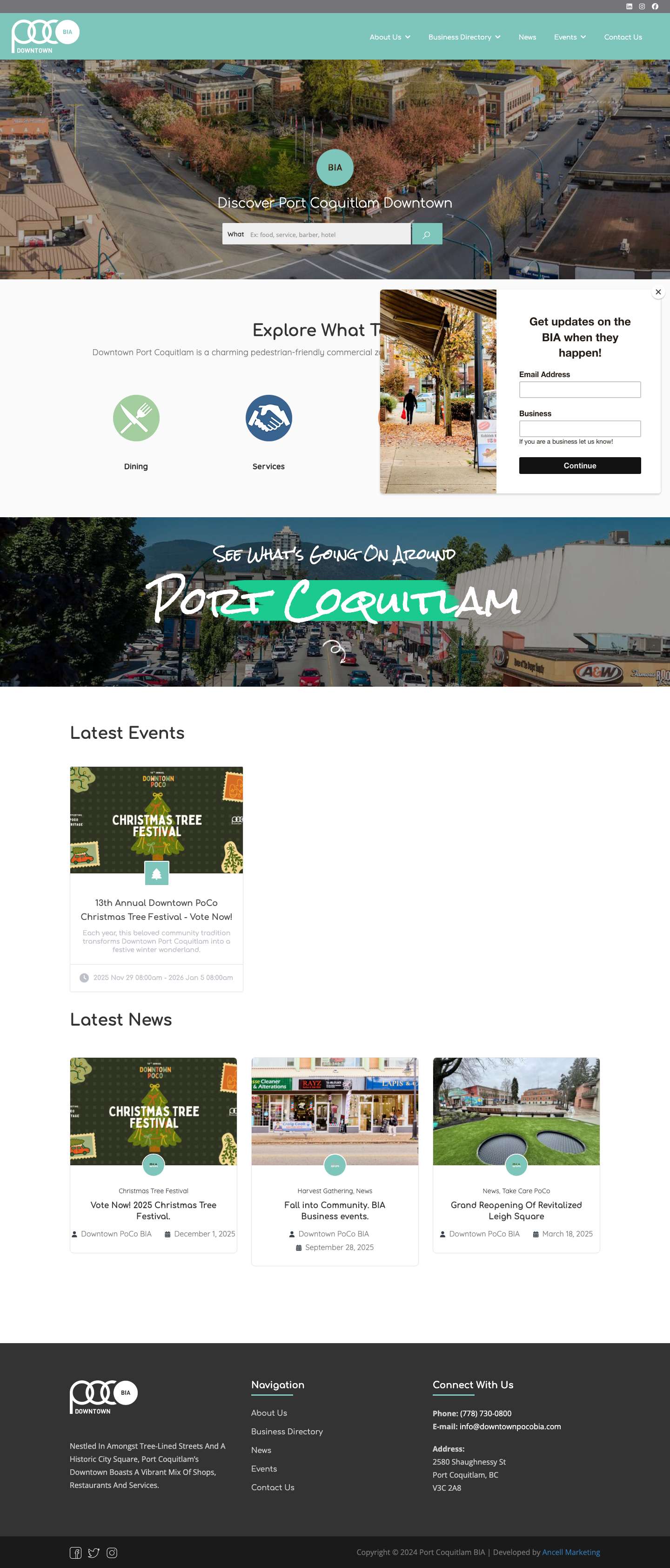 Home - Downtown POCO BIA - Full Screenshot