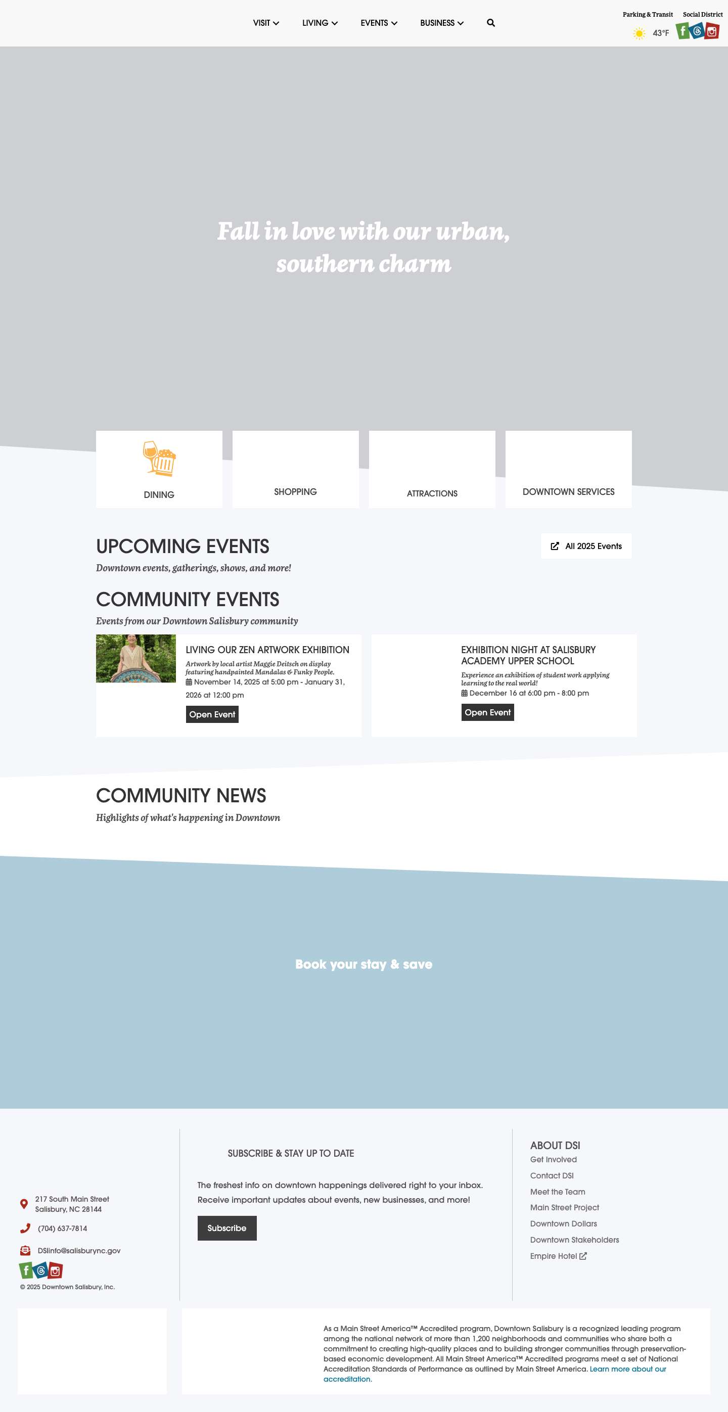 Downtown Salisbury, NC - A Main Street Original - Full Screenshot