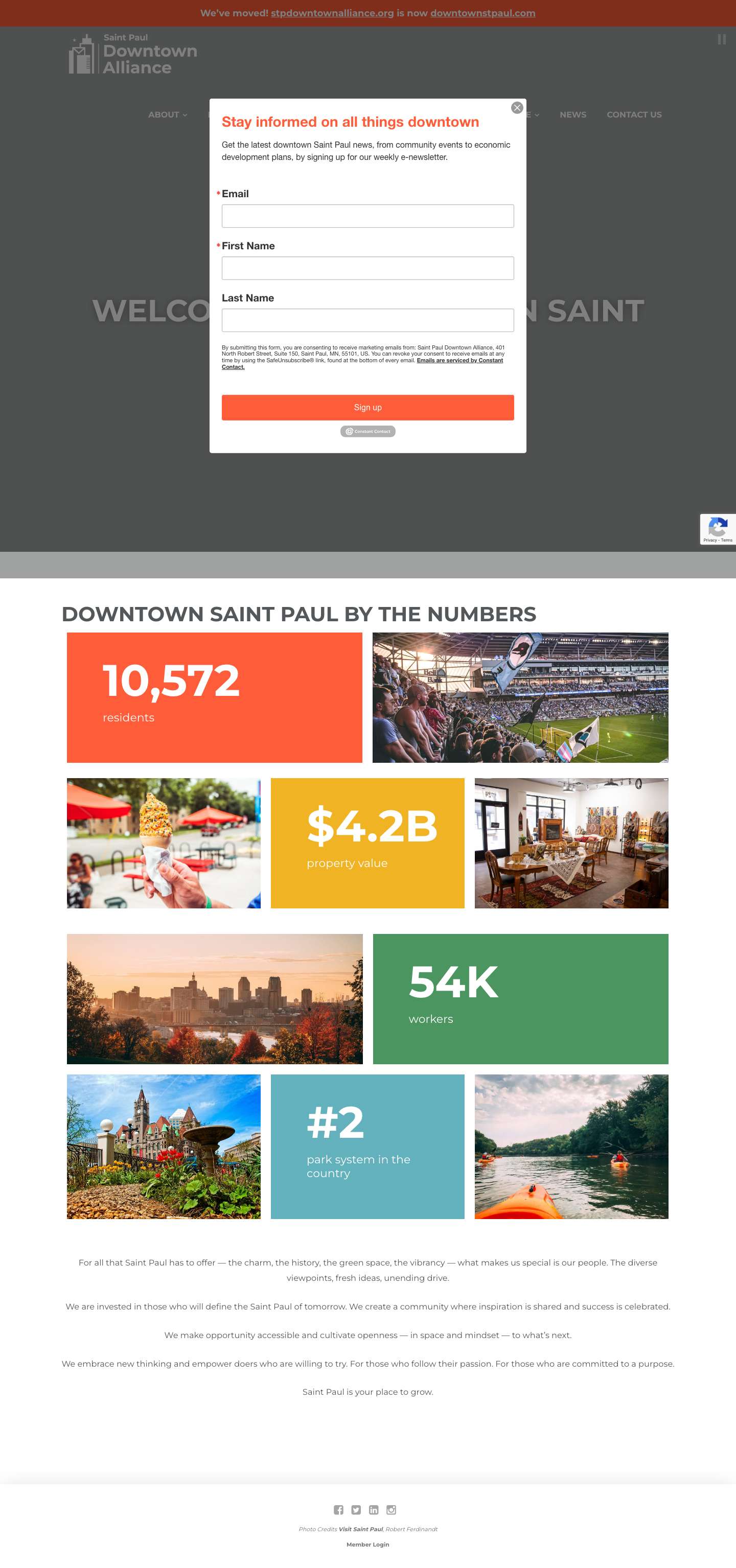 The St. Paul Downtown Alliance | One Strong, Vibrant Downtown - Full Screenshot