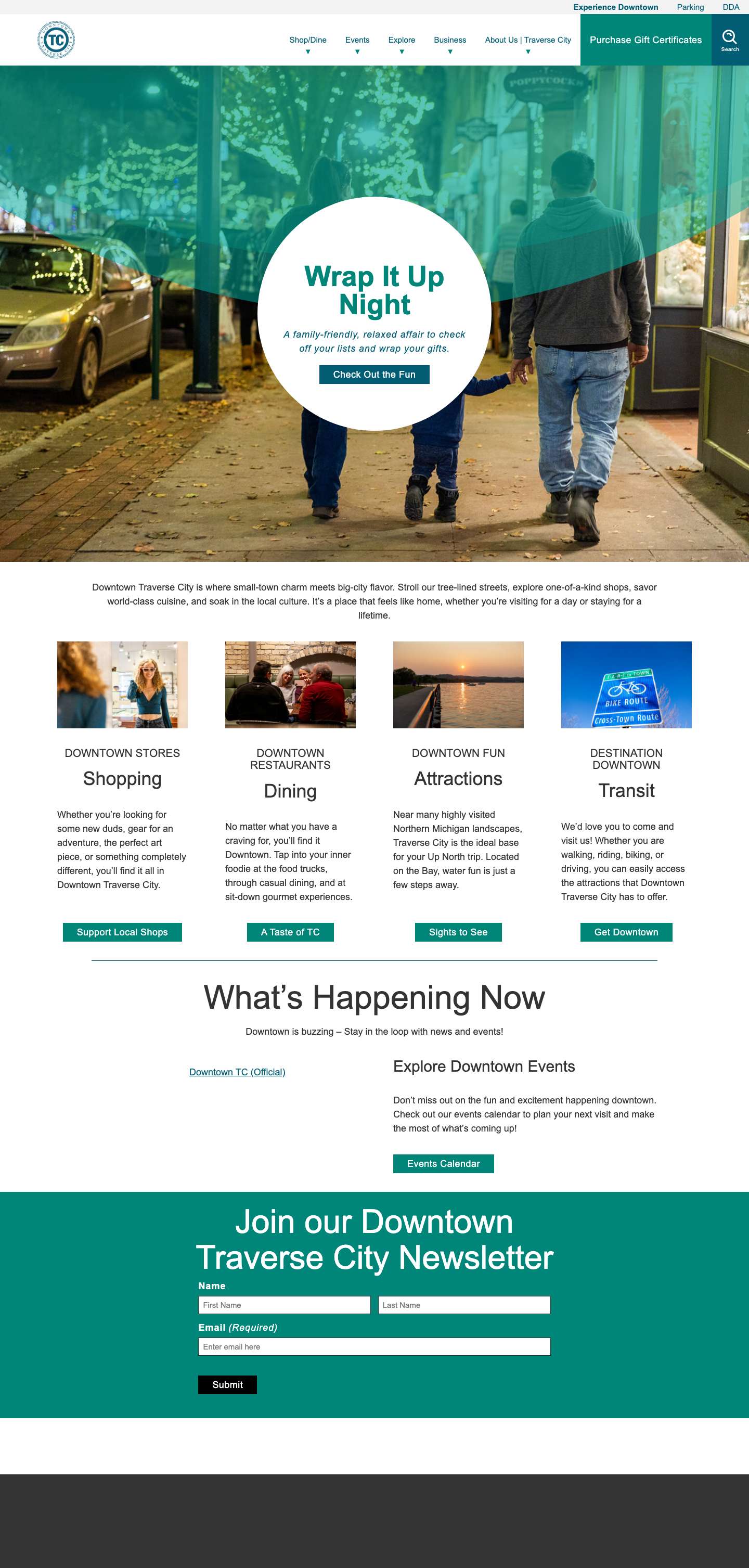 Downtown TC - Experience Downtown - Full Screenshot