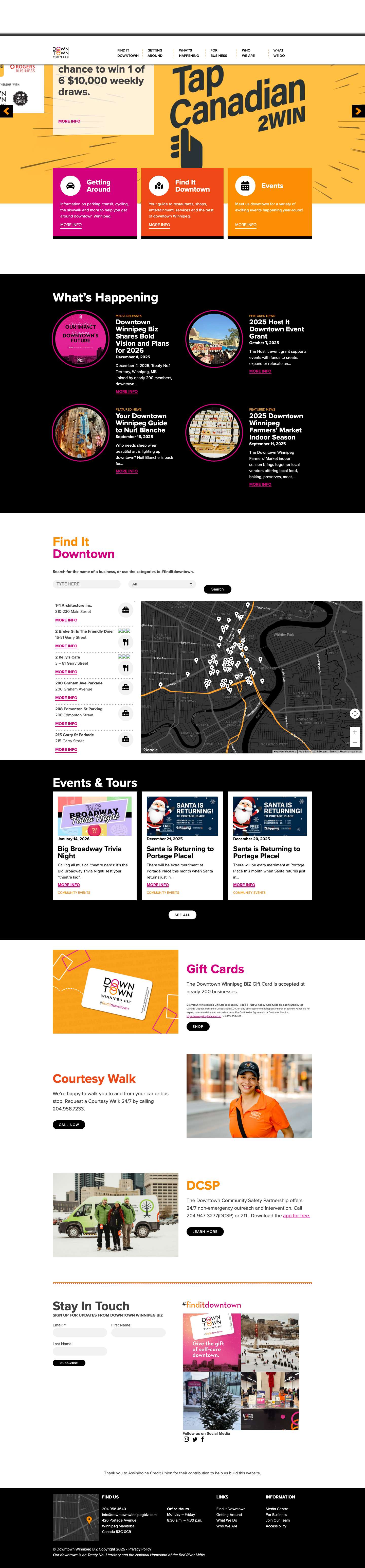 Downtown Winnipeg BIZ - Full Screenshot