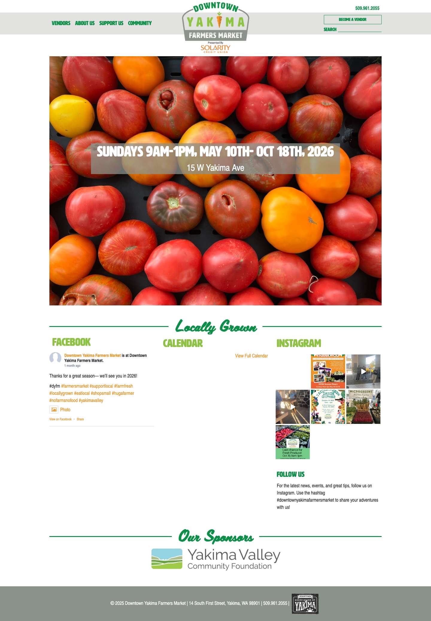 Downtown Yakima Farmers Market - Home Grown Fun! - Full Screenshot