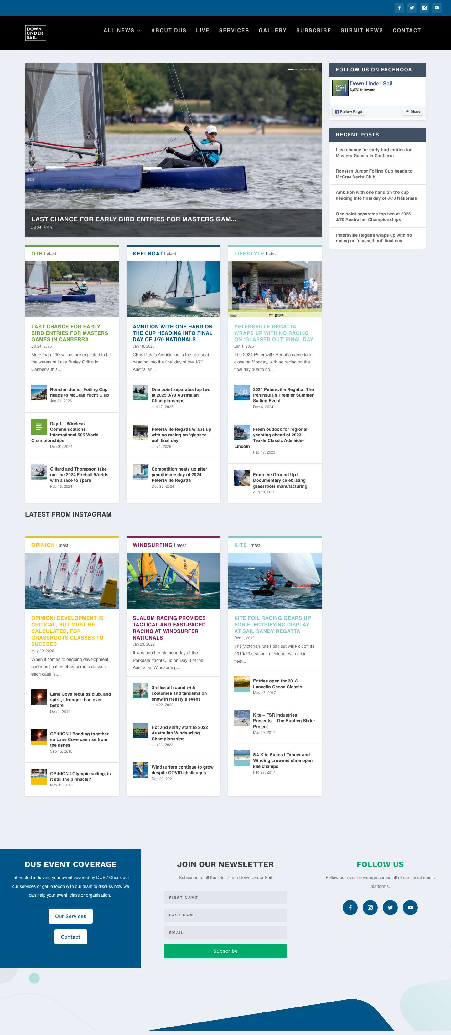 Down Under Sail - Watersports Event & PR Specialists - Full Screenshot