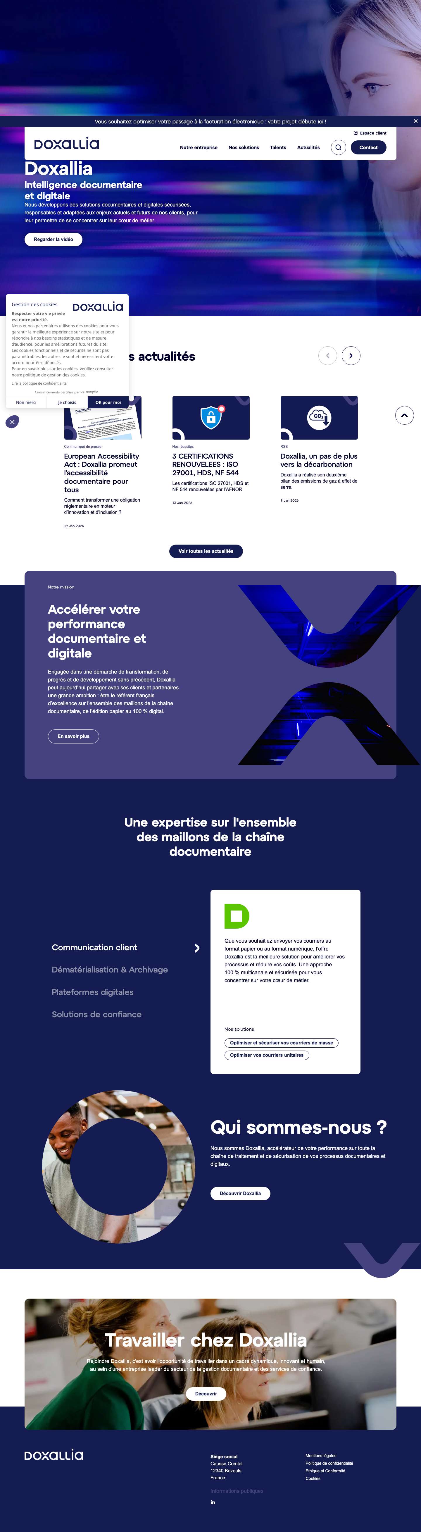 DOXALLIA | Intelligence documentaire et digitale | France - Full Screenshot