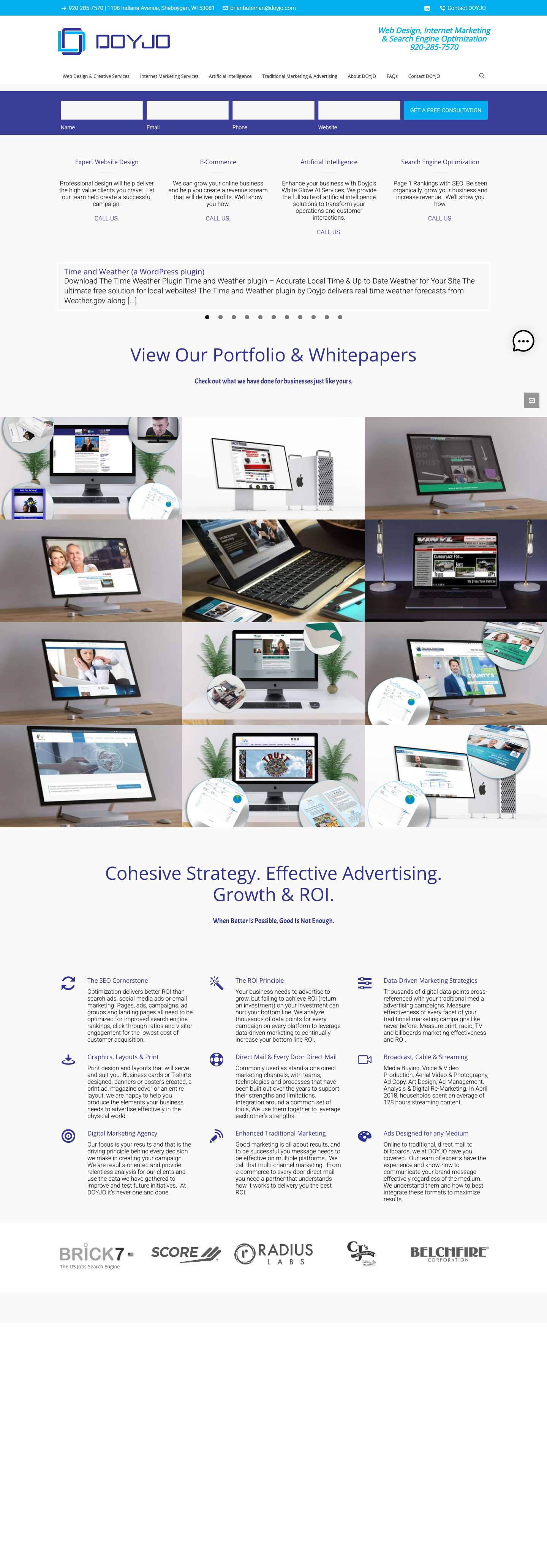 DOYJO - Website Design, Content SEO & Marketing DOYJO Website Design, SEO & Internet Marketing - Full Screenshot