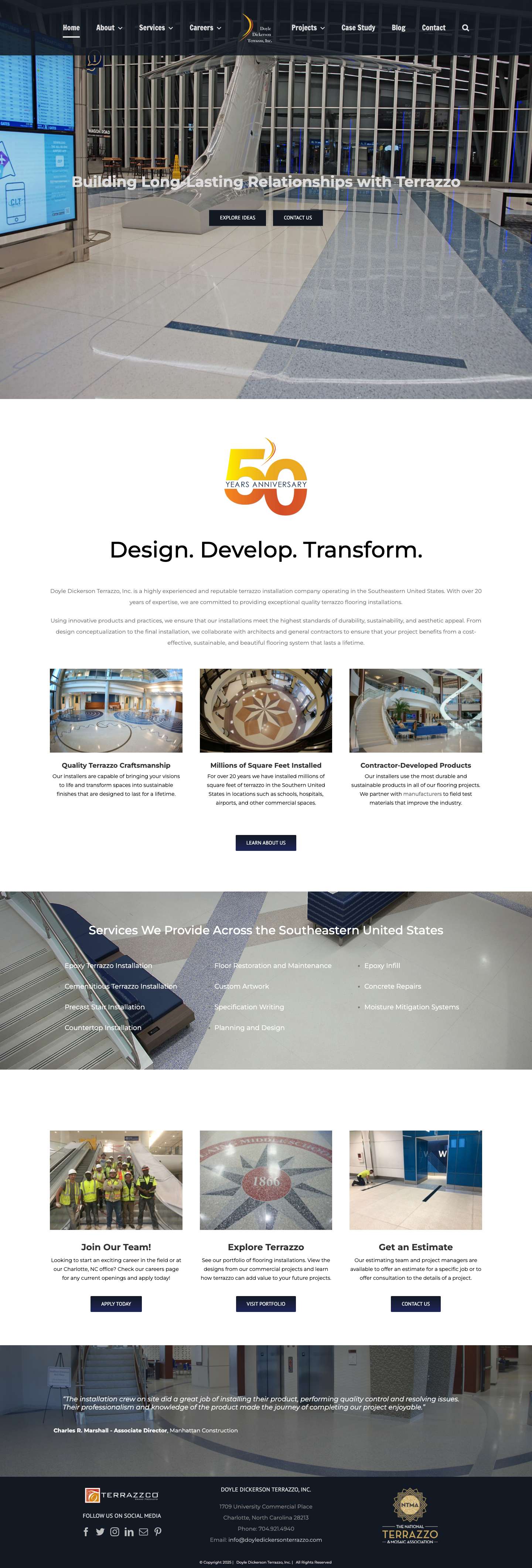 Doyle Dickerson Terrazzo - Terrazzo Flooring Installer - Full Screenshot