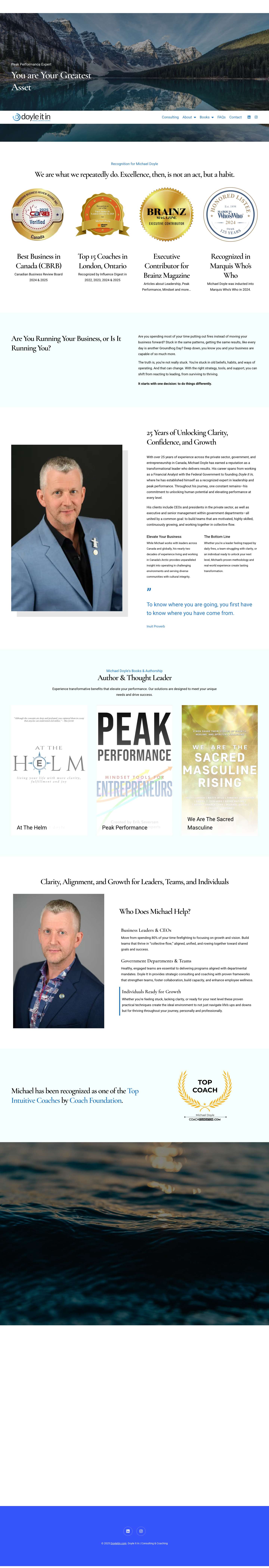 Leadership Coach in Canada | Michael Doyle - Full Screenshot