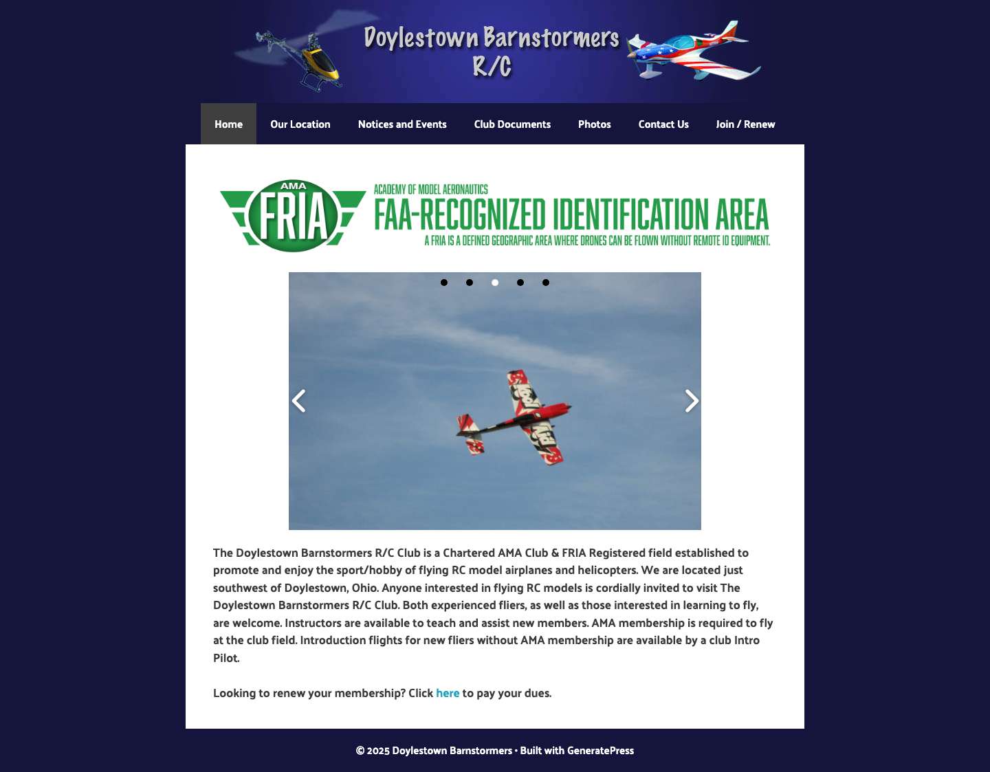 Doylestown Barnstormers – Radio Controlled Aircraft - Full Screenshot