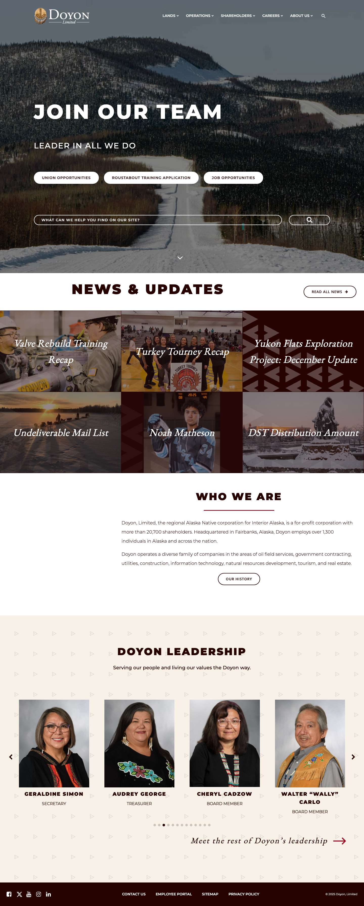 Doyon - The Native regional corporation for Interior Alaska - Full Screenshot