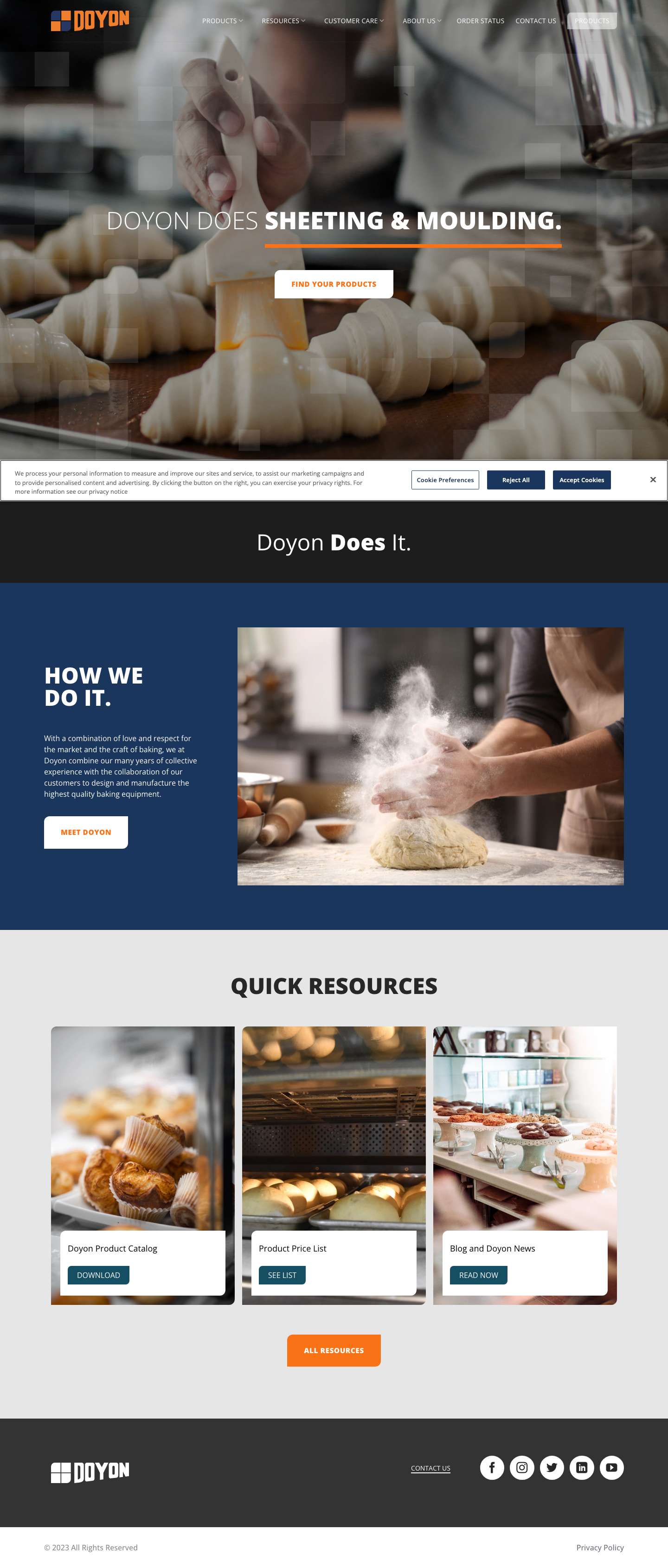 Doyon Baking | Commercial Bakery Equipment & Ovens - Doyon - Full Screenshot
