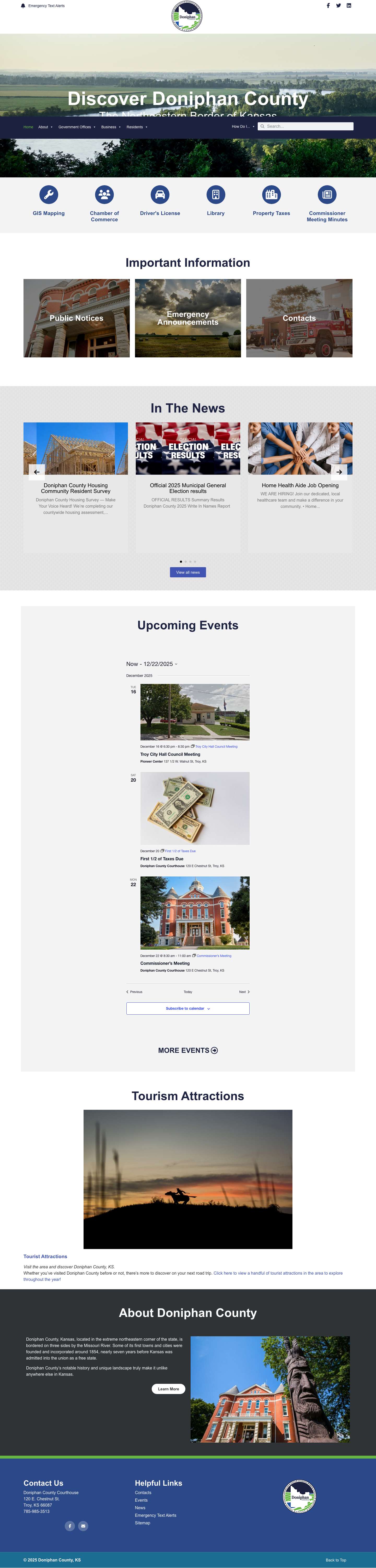 Home - Doniphan County KS - Full Screenshot