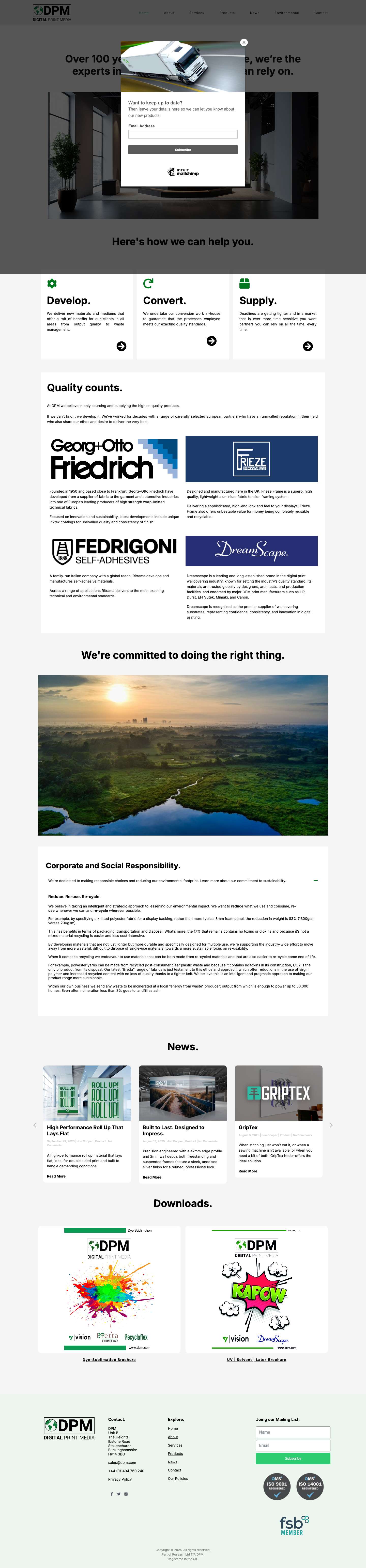 Home - Digital Print Media - Full Screenshot