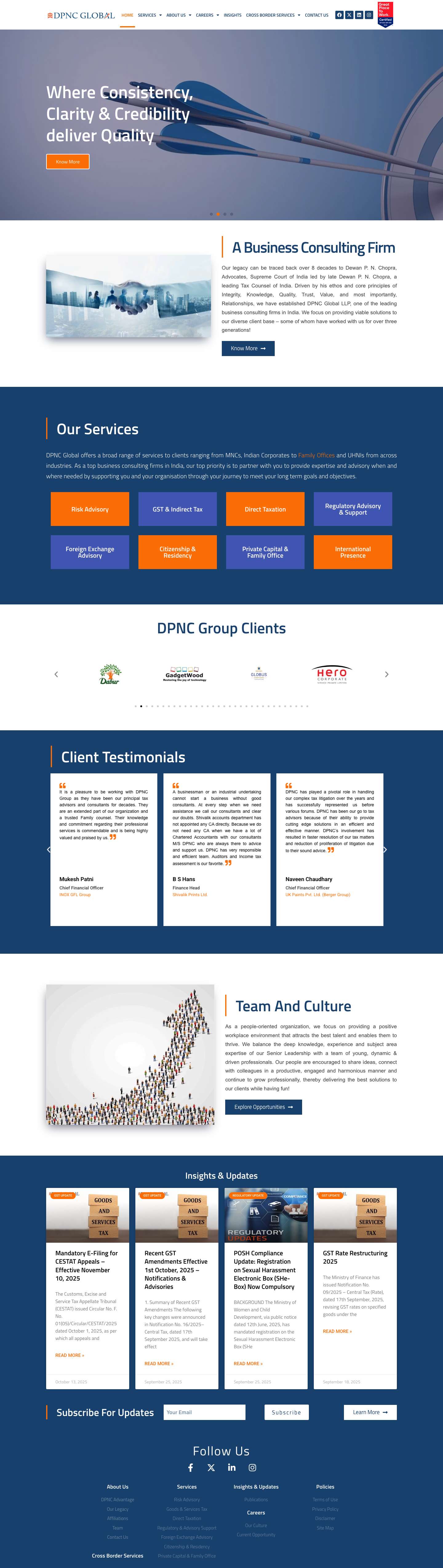 Top Business Consulting Firms in Delhi NCR, India, Business Consultant in Delhi | DPNC Global LLP - Full Screenshot
