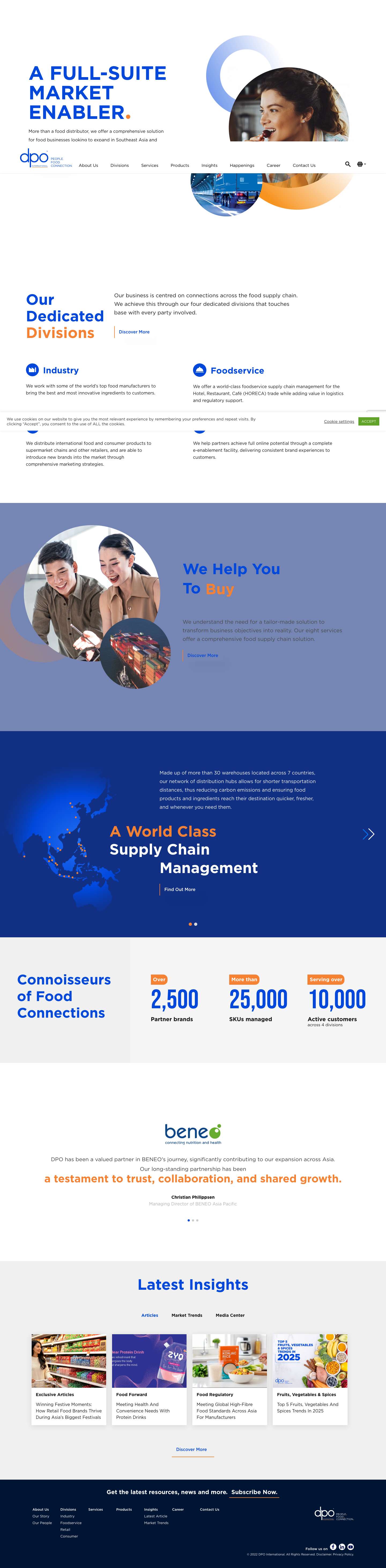 Leading Food Distribution and Market Enablement Partner in Asia - Full Screenshot