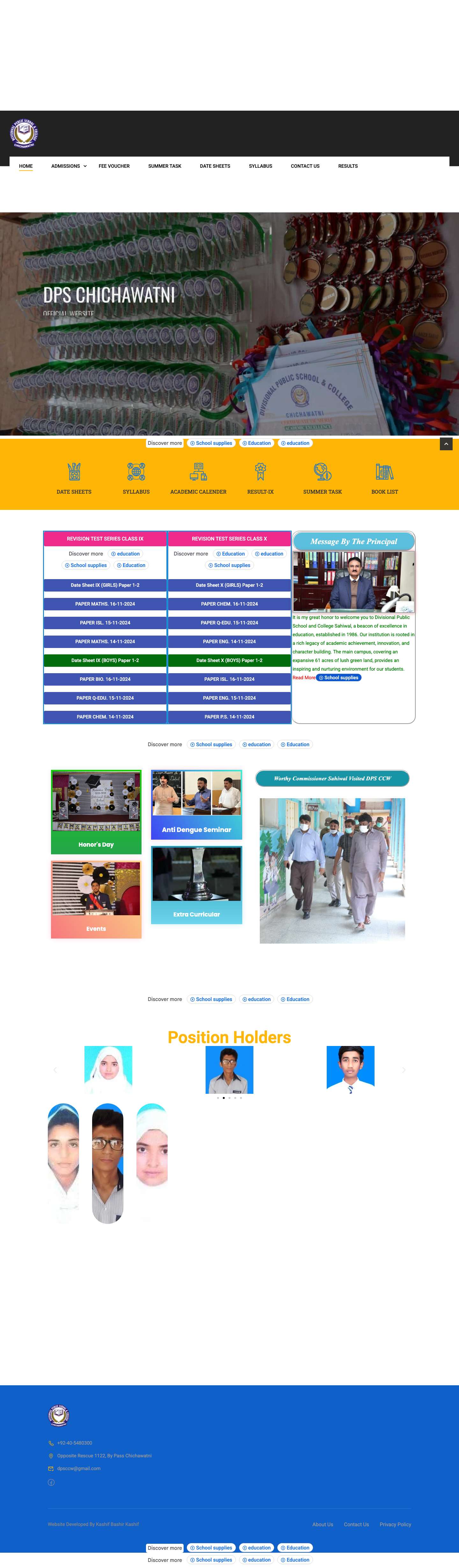 DPS CHICHAWATNI – Sub Campus - Full Screenshot