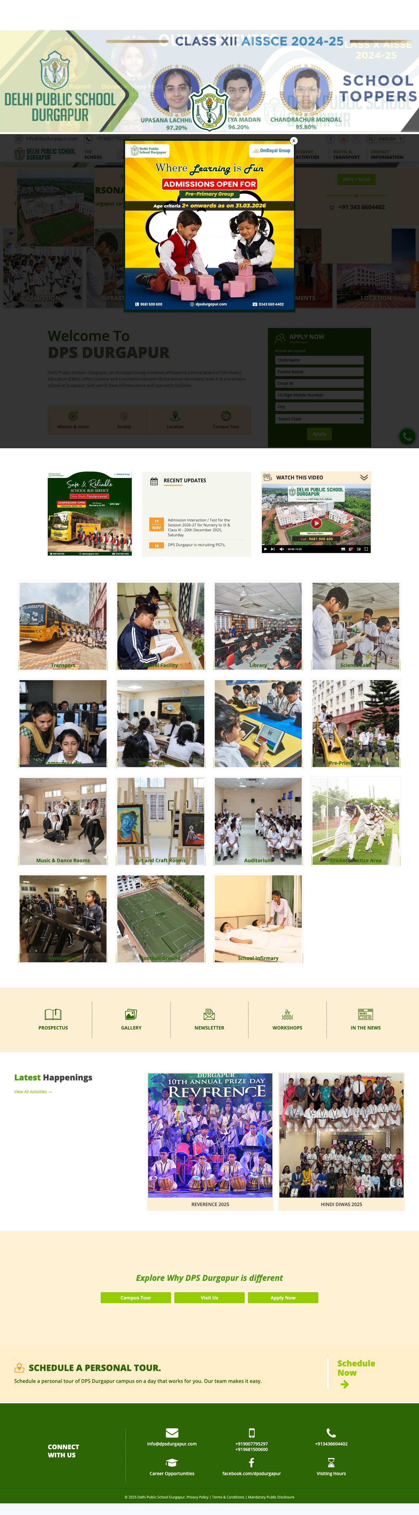 Delhi Public School Durgapur | CBSE School in Burdwan District | First DPS in Durgapur - Full Screenshot