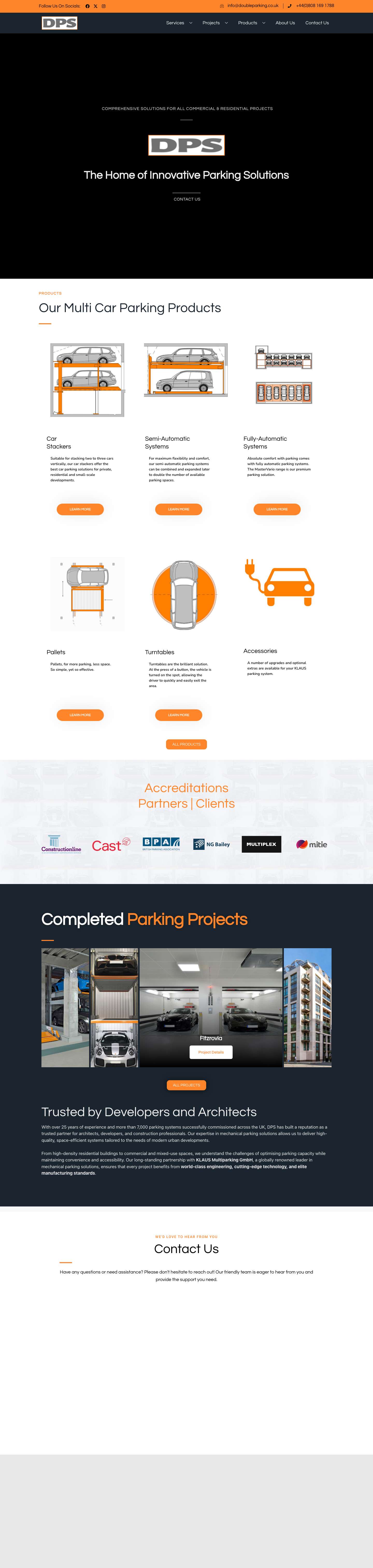 The Home of Innovative Parking Solutions - DPS Limited - Full Screenshot