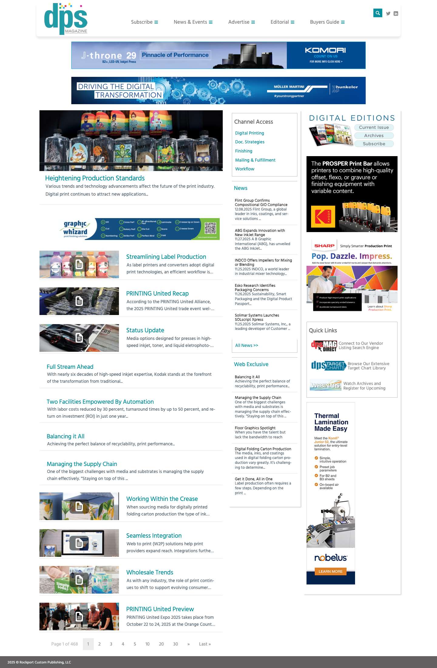 Digital Print, Packaging, and Document Management | DPS Magazine - Full Screenshot