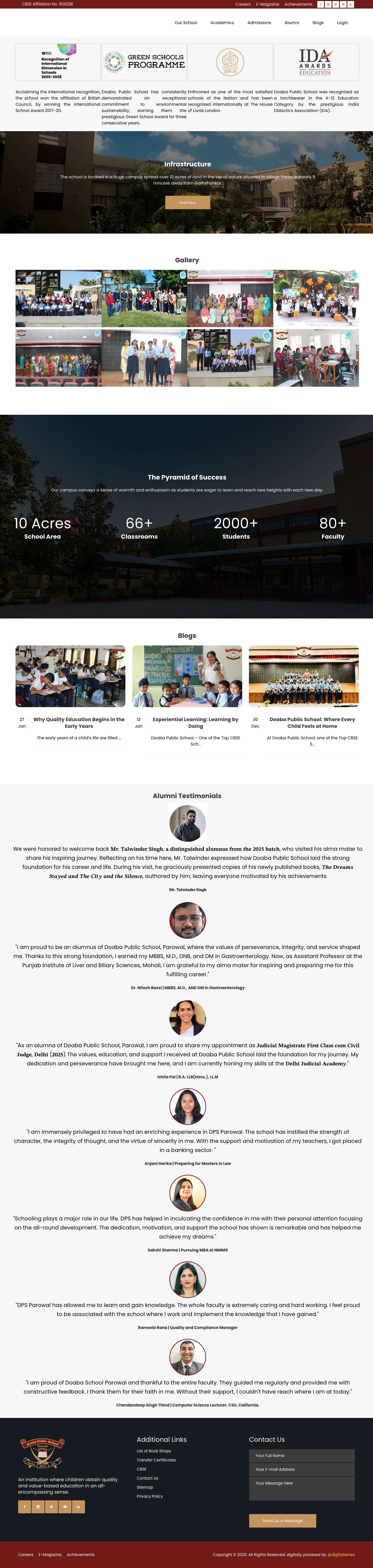 CBSE School Parowal | DPS Parowal | School in Parowal - Full Screenshot