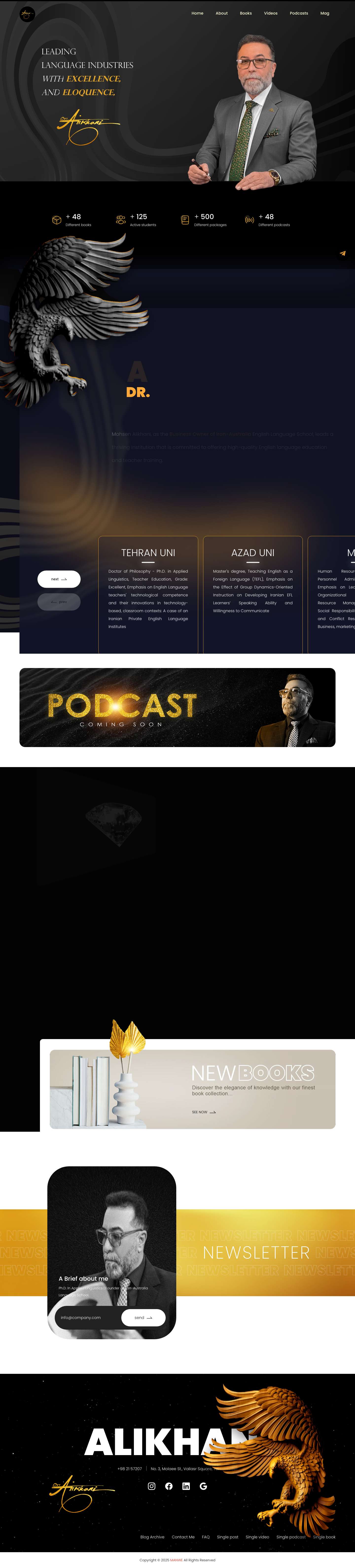 Dr. Mohsen Alikhani | Managing Iran-Australia English School - Full Screenshot