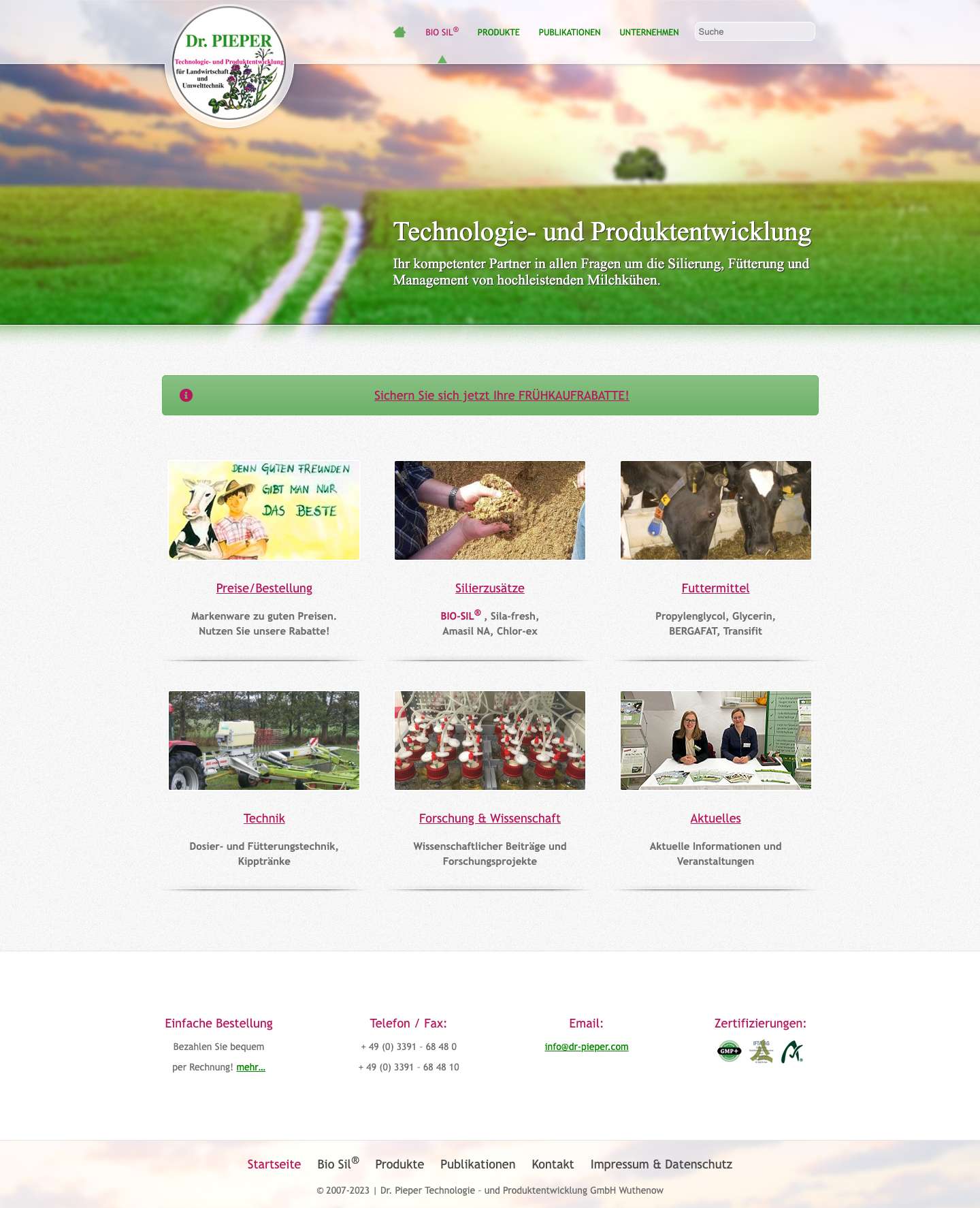 Wilkommen bei Dr. Pieper | Dr. Pieper | Technologie- und Produktentwicklung - Full Screenshot
