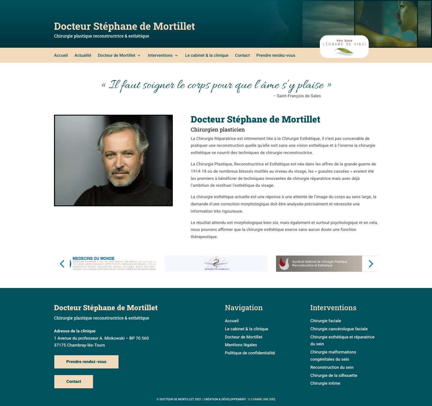 Accueil - Docteur de Mortillet - Full Screenshot