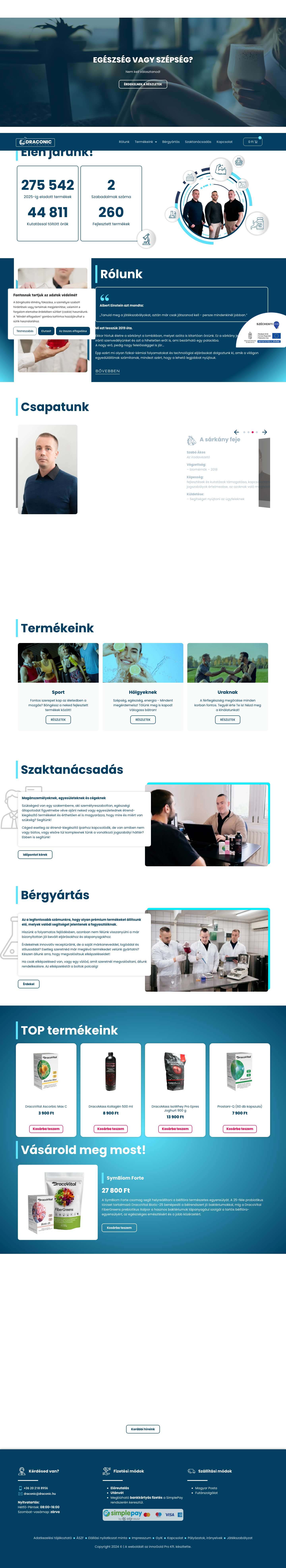 Draconic Shop Innováció és Egészség Sárkányerővel - Full Screenshot