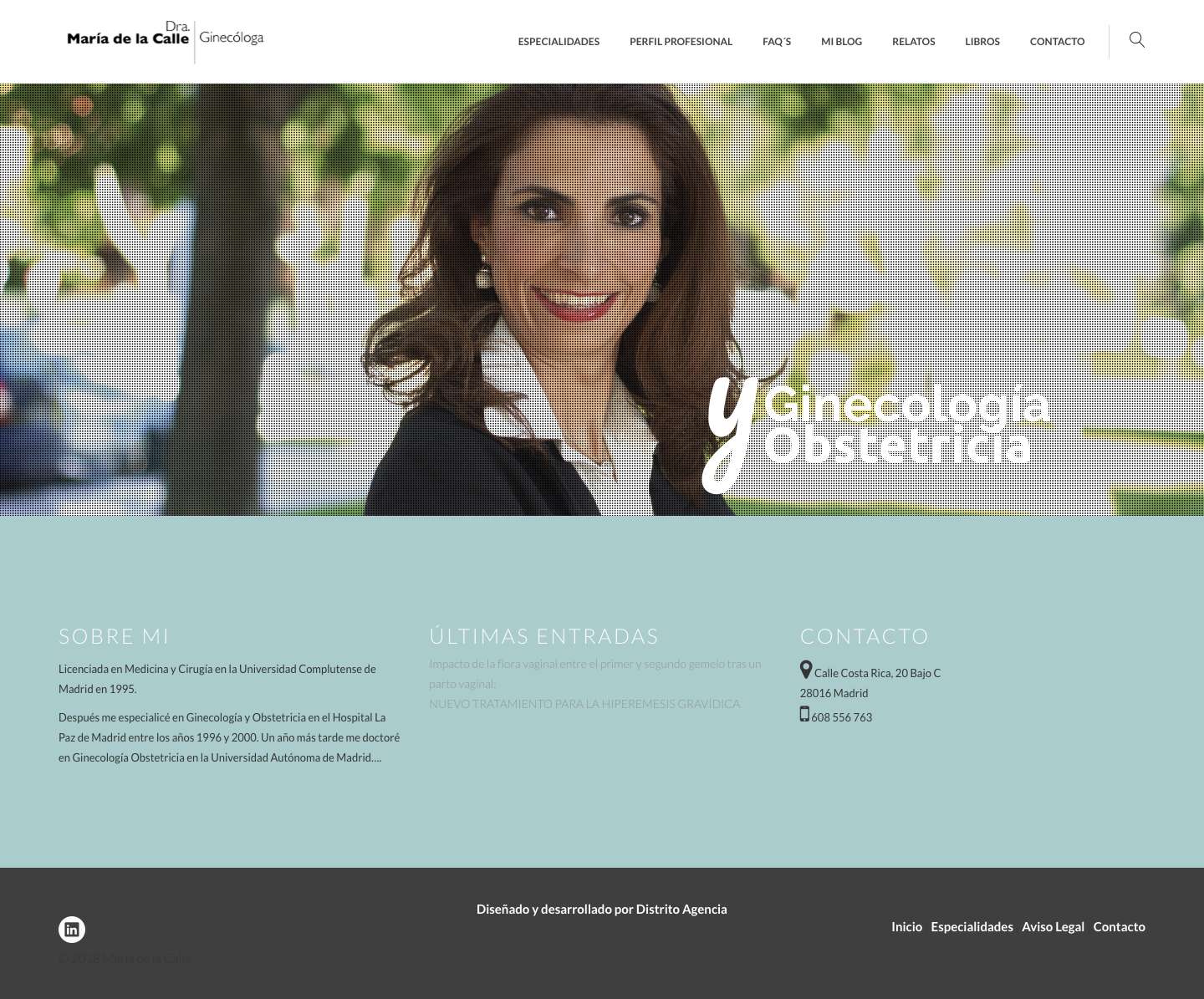 Doctora de la Calle - Dra de la Calle | María de la Calle - Full Screenshot