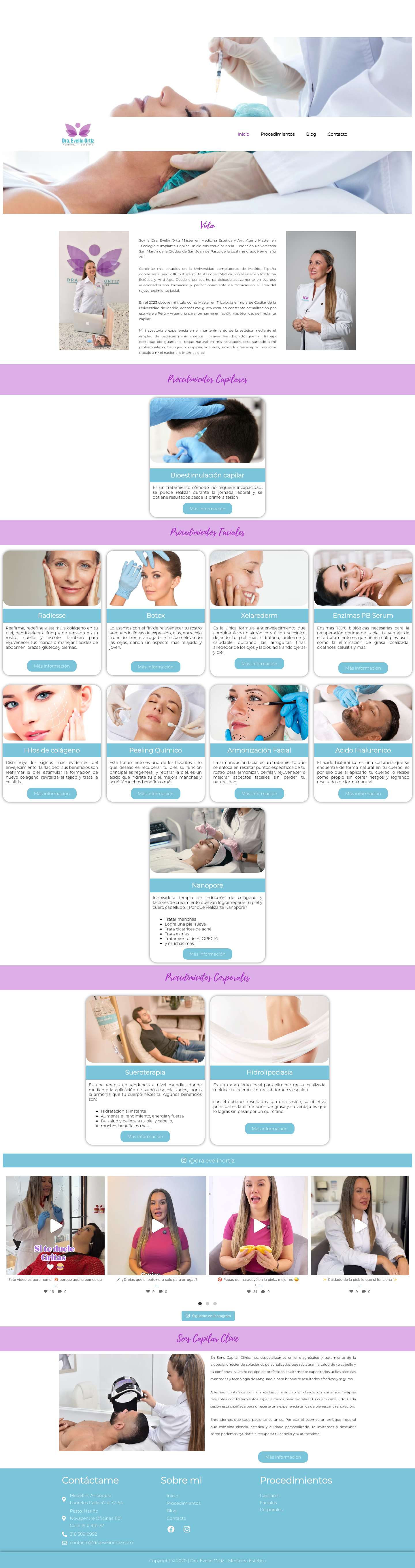 Medicina Estética | Dra. Evelin Ortiz - Full Screenshot