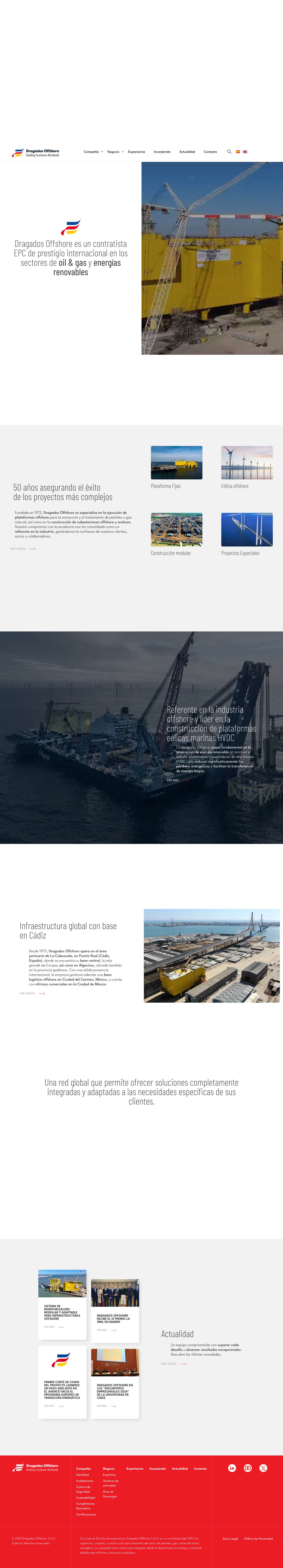 Inicio - Dragados Offshore - Full Screenshot