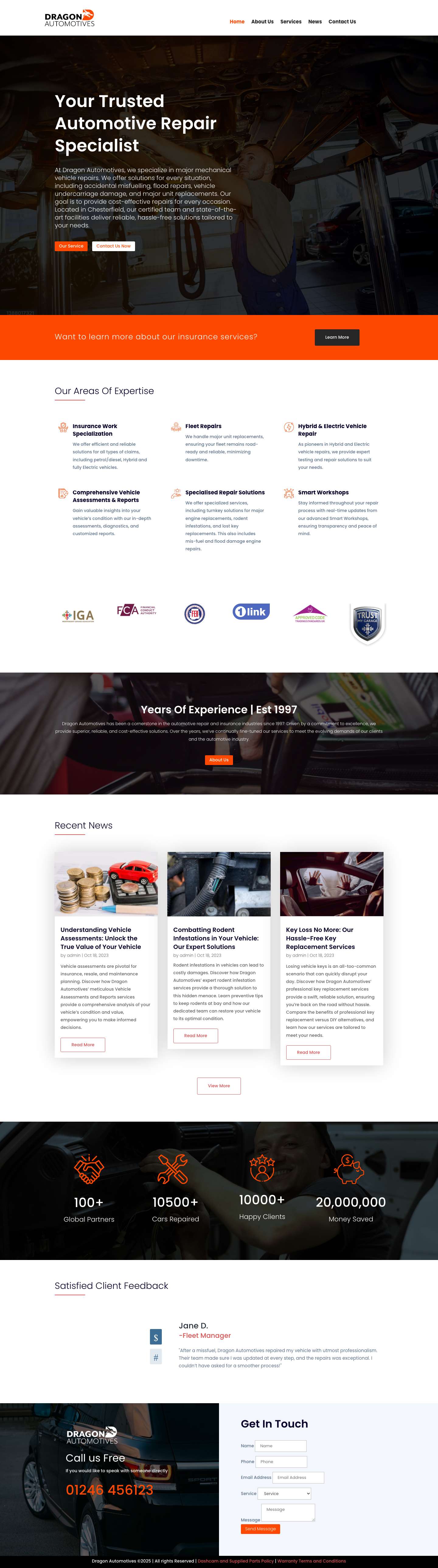 Home - Dragon Automotives - Full Screenshot