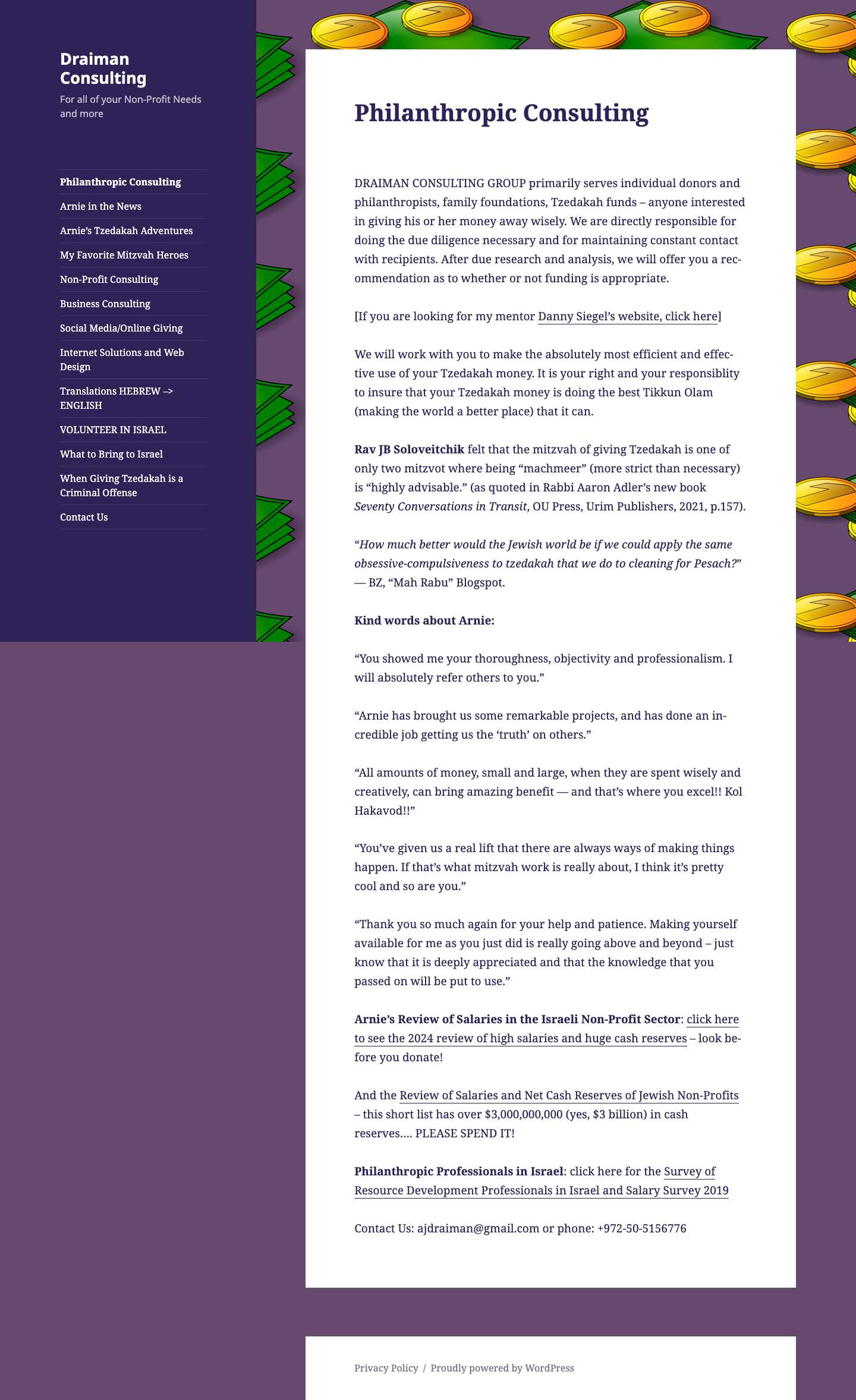 Draiman Consulting – For all of your Non-Profit Needs and more - Full Screenshot