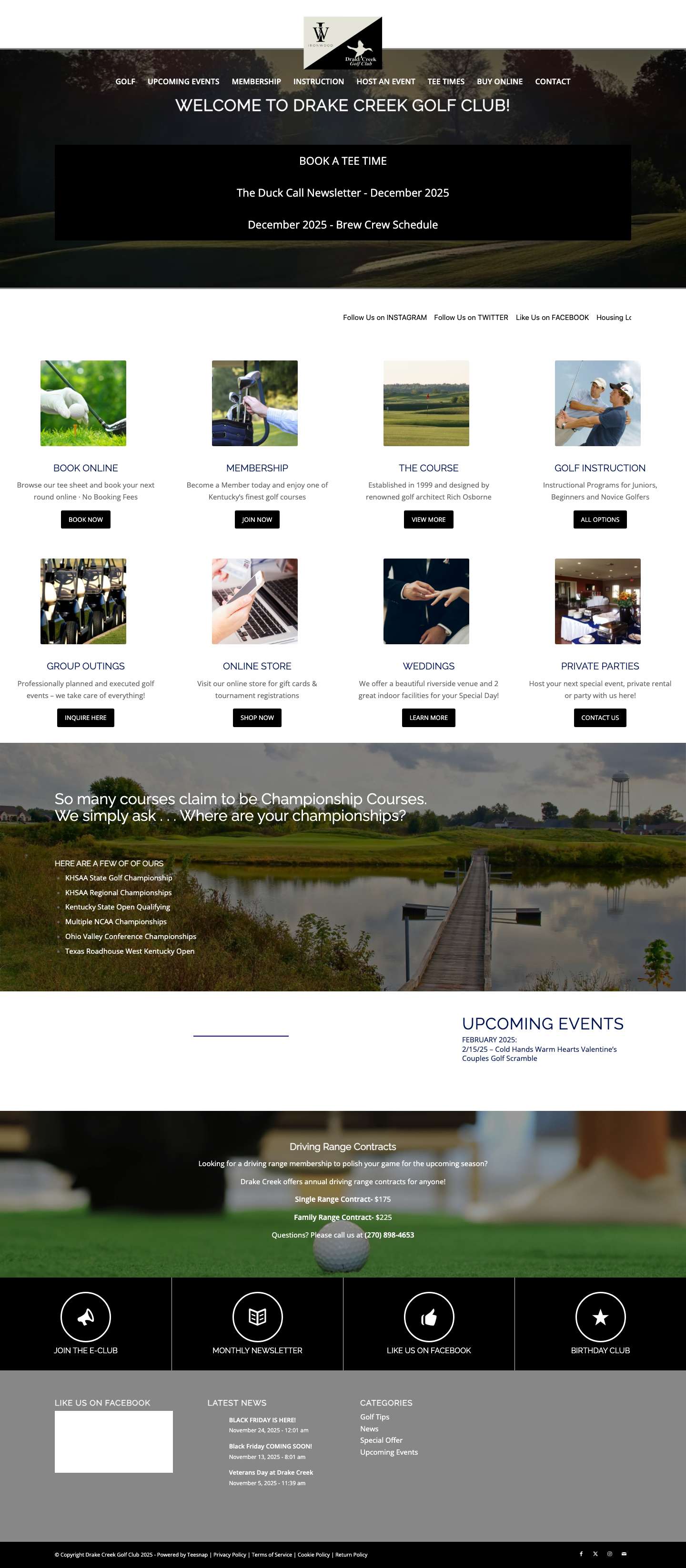 Drake Creek Golf Club | Kentucky Golf Courses | Kentucky Public GolfShopping CartScroll to top - Full Screenshot