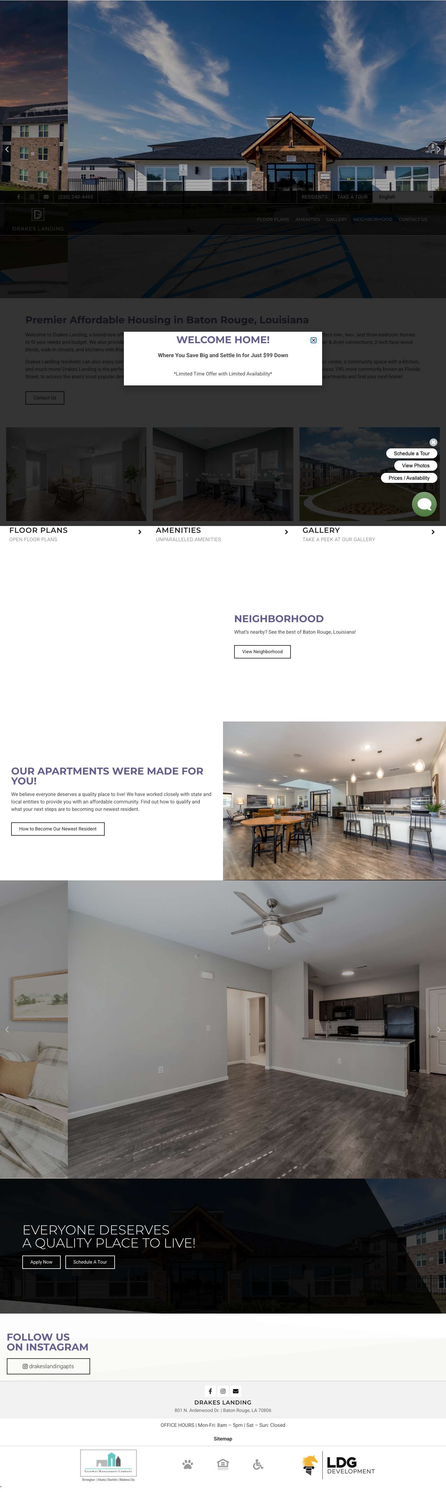 Baton Rouge Apartments for Rent | Drakes Landing, Louisiana - Full Screenshot