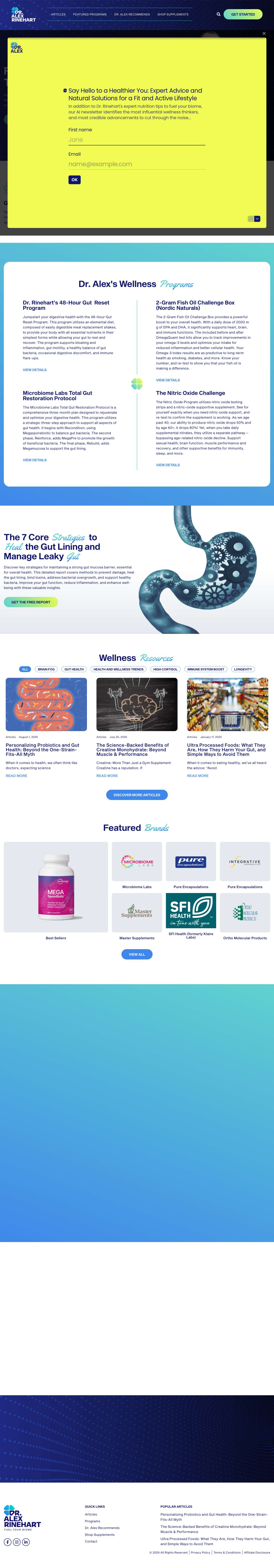 Dr. Alex Rinehart: Gut Health, Supplements, & Wellness Strategies - Full Screenshot