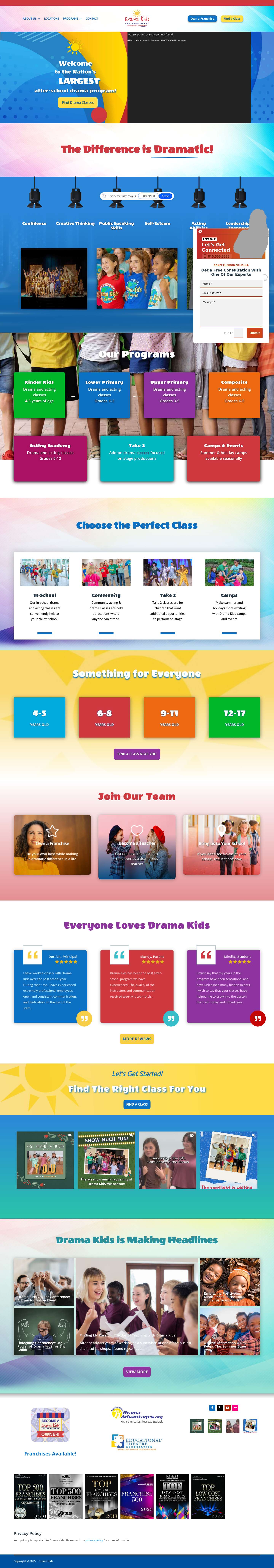 Home - Drama Kids Acting & Drama Classes - Full Screenshot