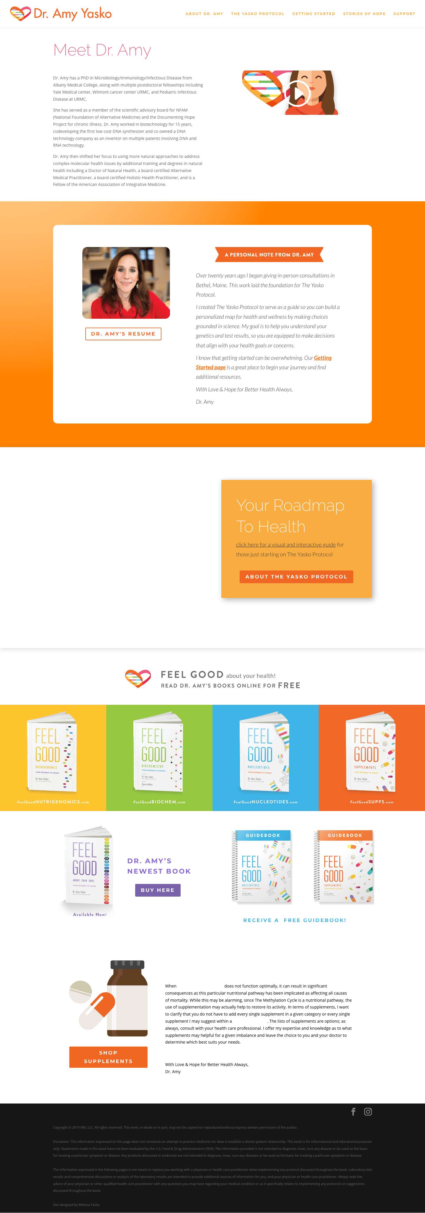 Home - Dr. Amy Yasko - Full Screenshot