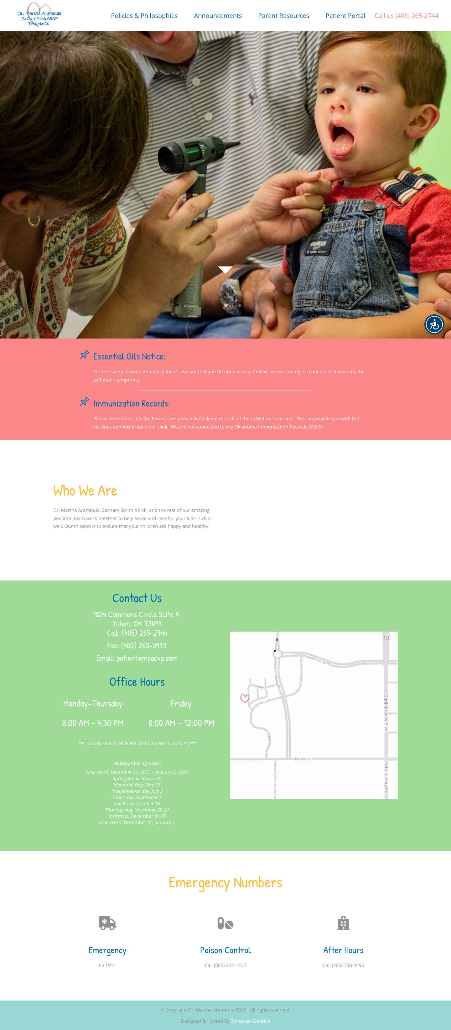 Home | Dr. Arambula Pediatrics - Full Screenshot