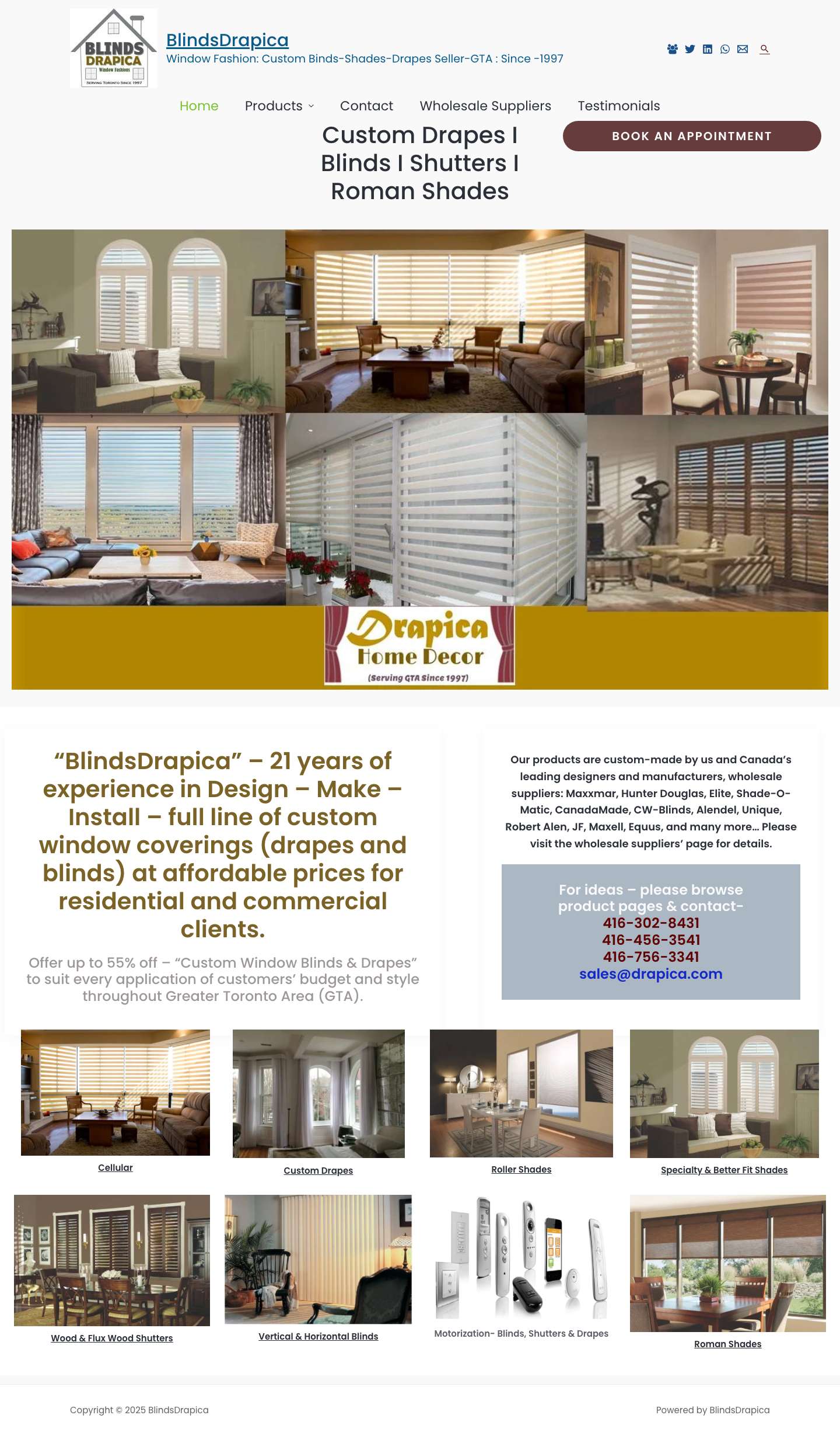 Home - BlindsDrapicaFacebook Group Email - Full Screenshot