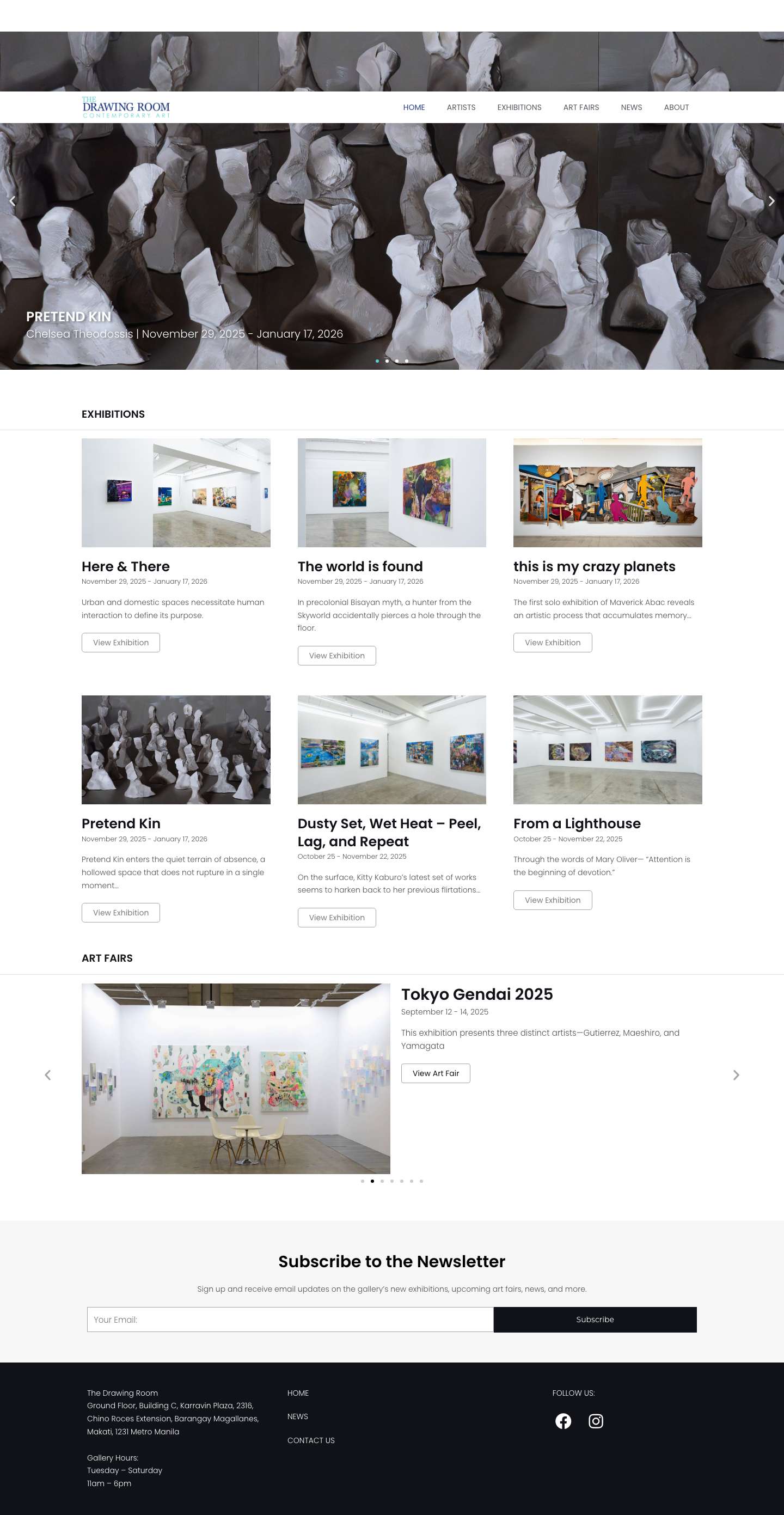 The Drawing Room – The contemporary art gallery - Full Screenshot