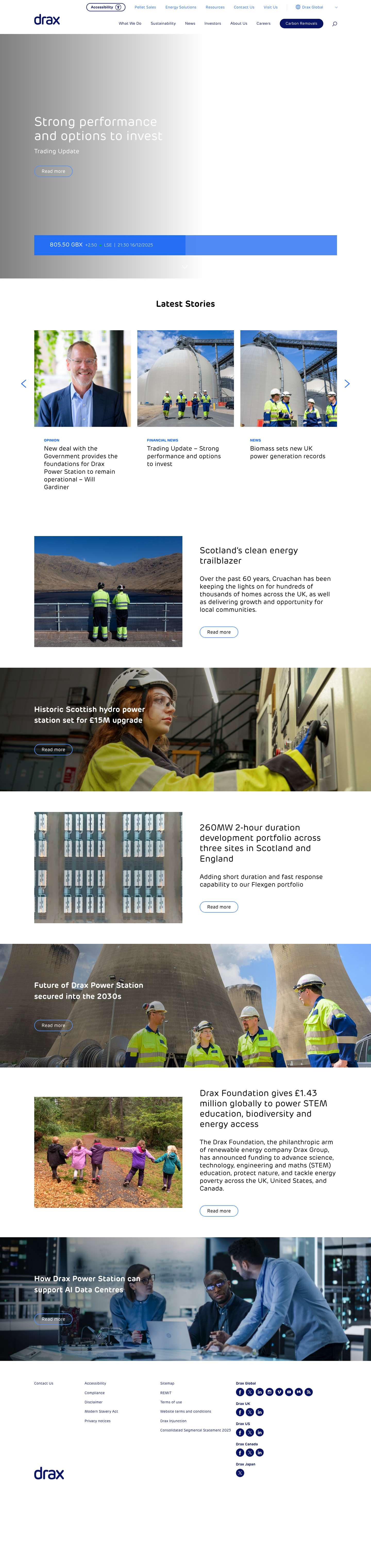 Home - Drax Global - Full Screenshot