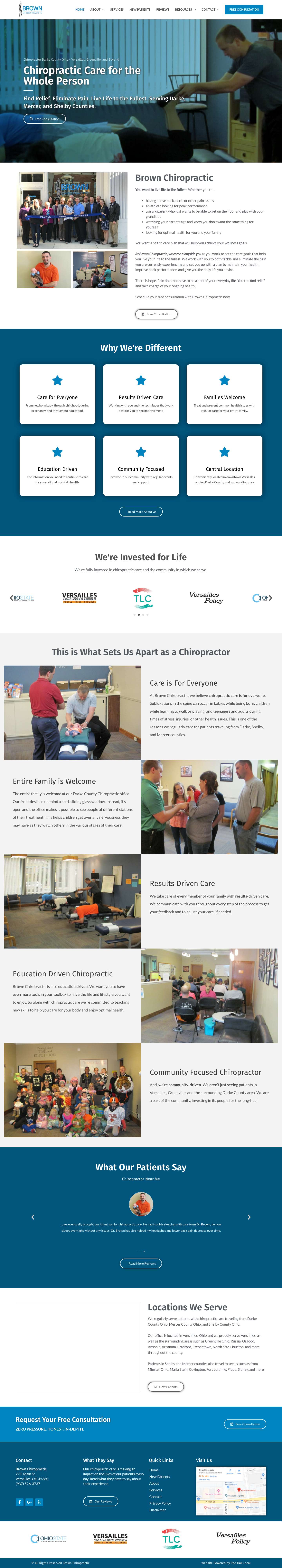 Top Recommended Darke County Chiropractor - Versailles OH - Full Screenshot