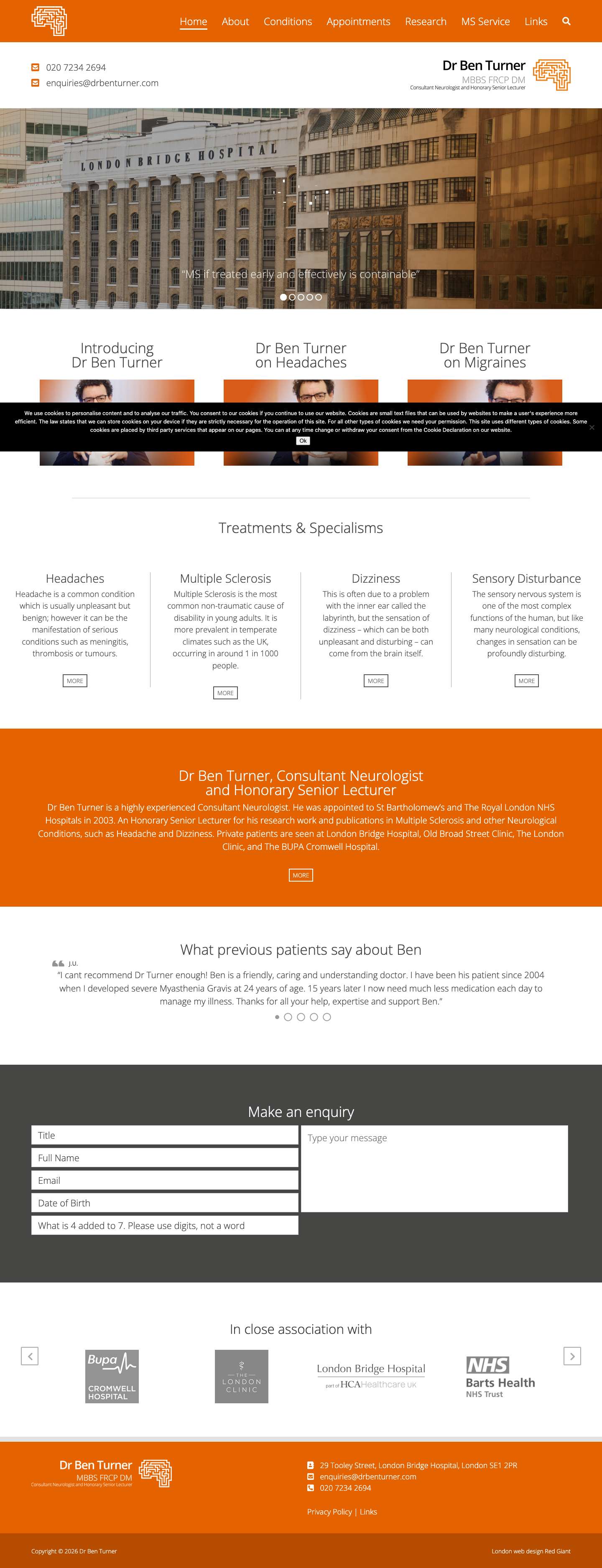 Home - Dr Ben Turner - Full Screenshot