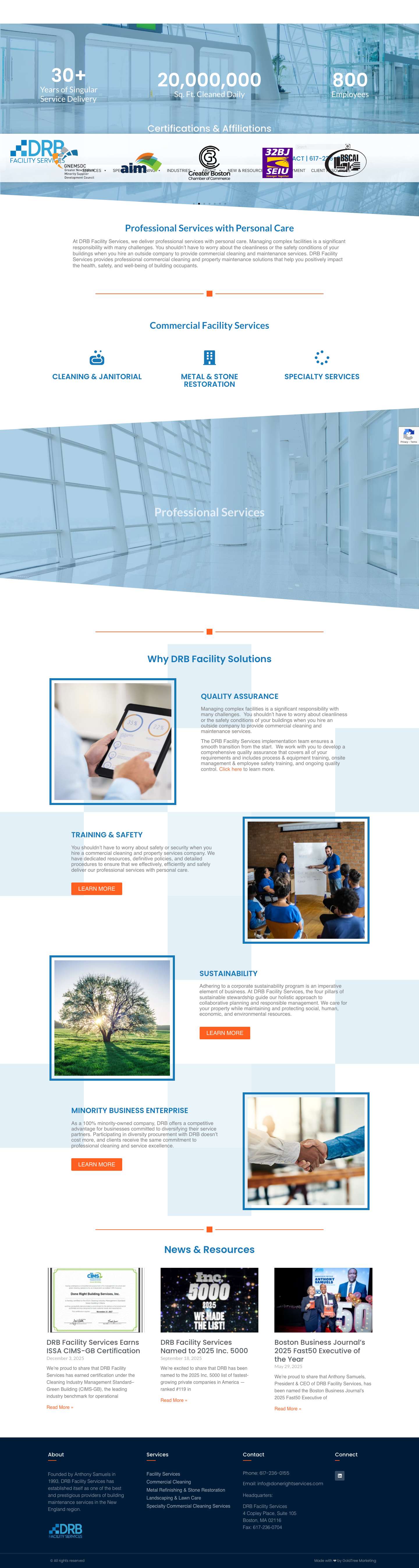 DRB Facility Services for Professional Cleaning with Personal Care - Full Screenshot