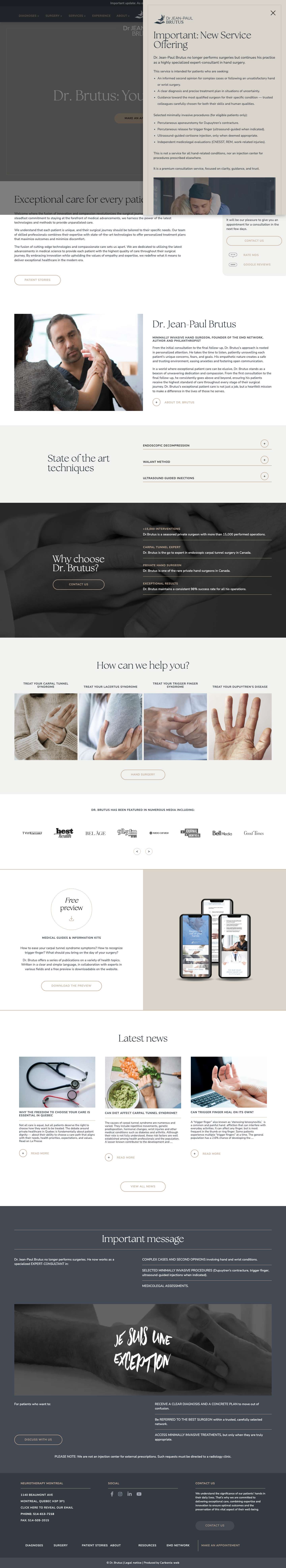 Homepage - Dr. Brutus - Full Screenshot