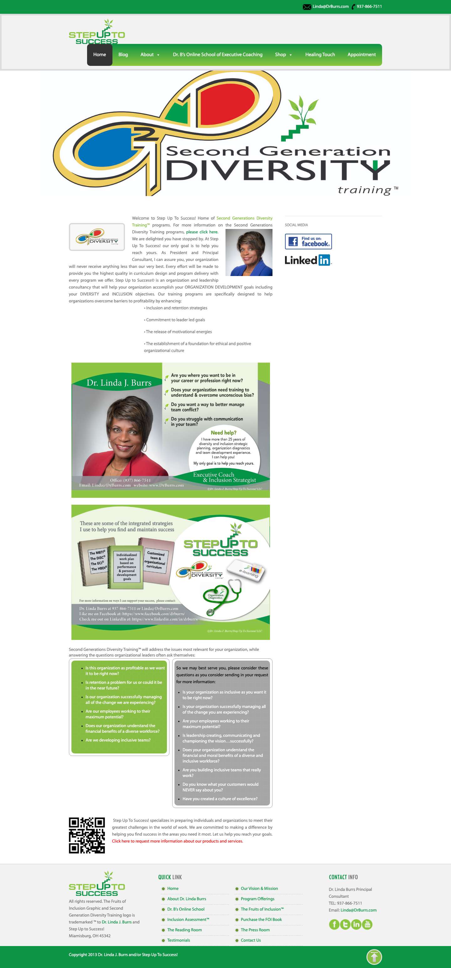 Dr. Burrs | Step Up to Success | inclusion, healing touch, energy medicineDrburrs - Full Screenshot