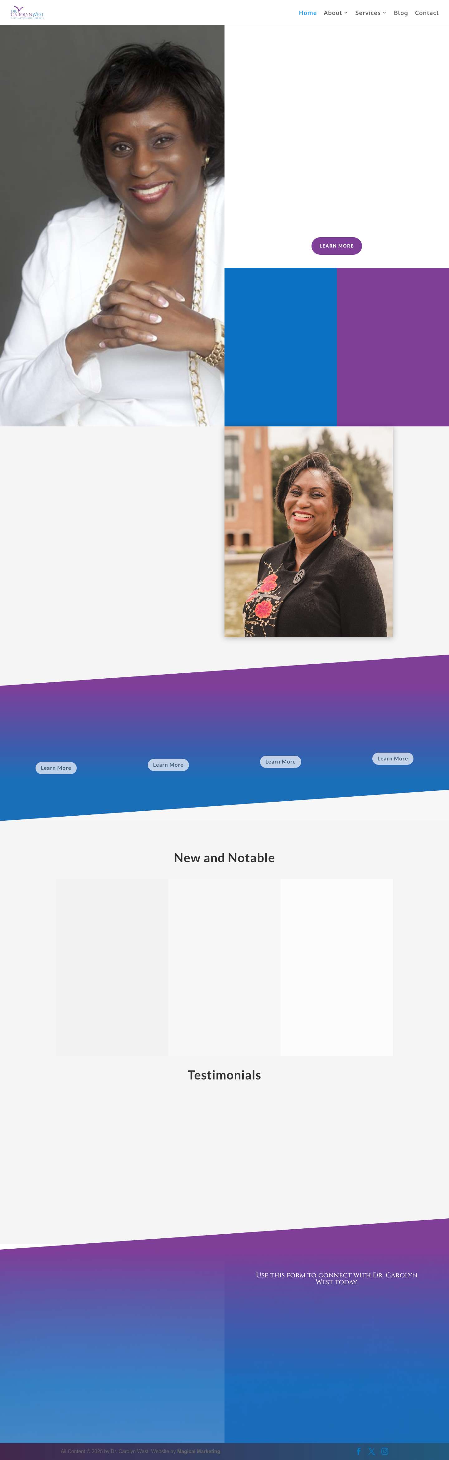 Home - Dr. Carolyn West - Full Screenshot