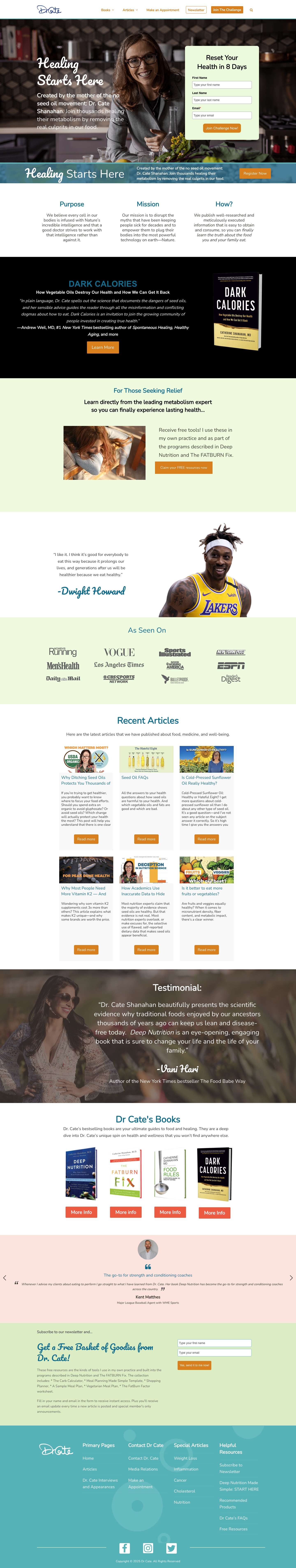 Cate Shanahan, M.D. Eat your way to optimal health. - Full Screenshot