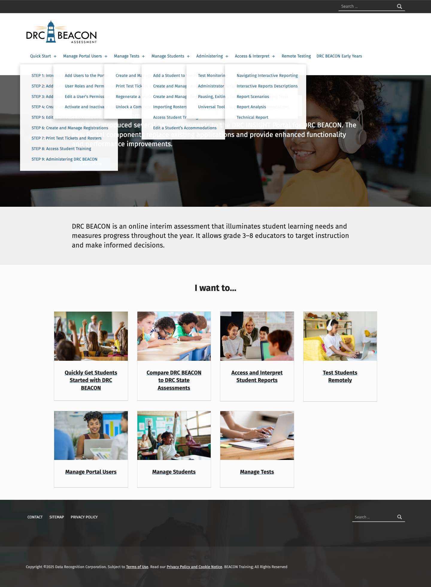 DRC BEACON Training - Full Screenshot