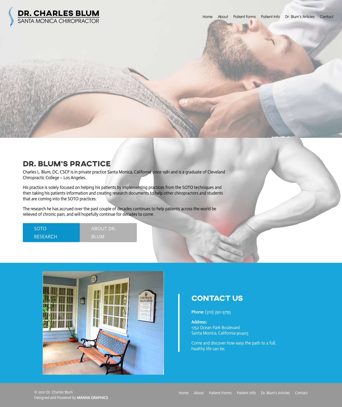 Dr Blum | Santa Monica Chiropractor - Focusing on SOTO Techniques - Full Screenshot